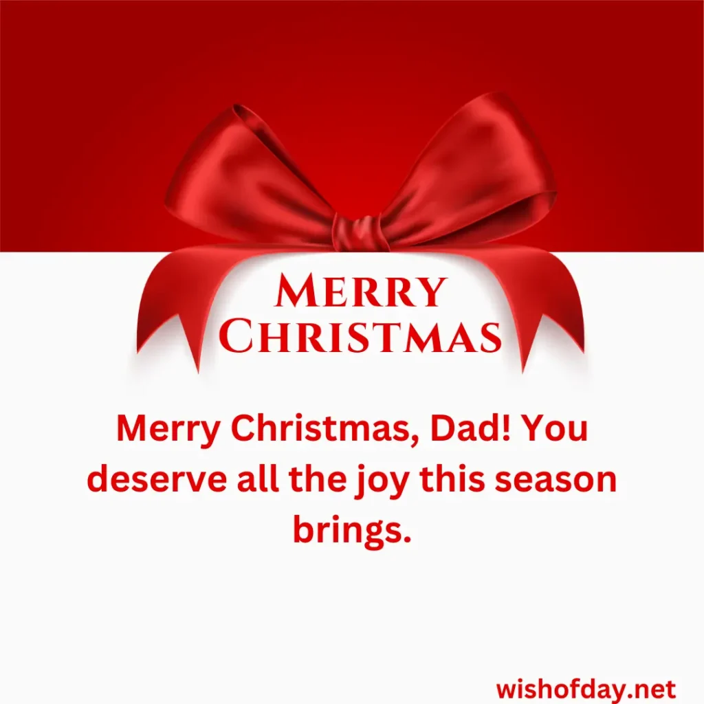 Merry Christmas Message to Father