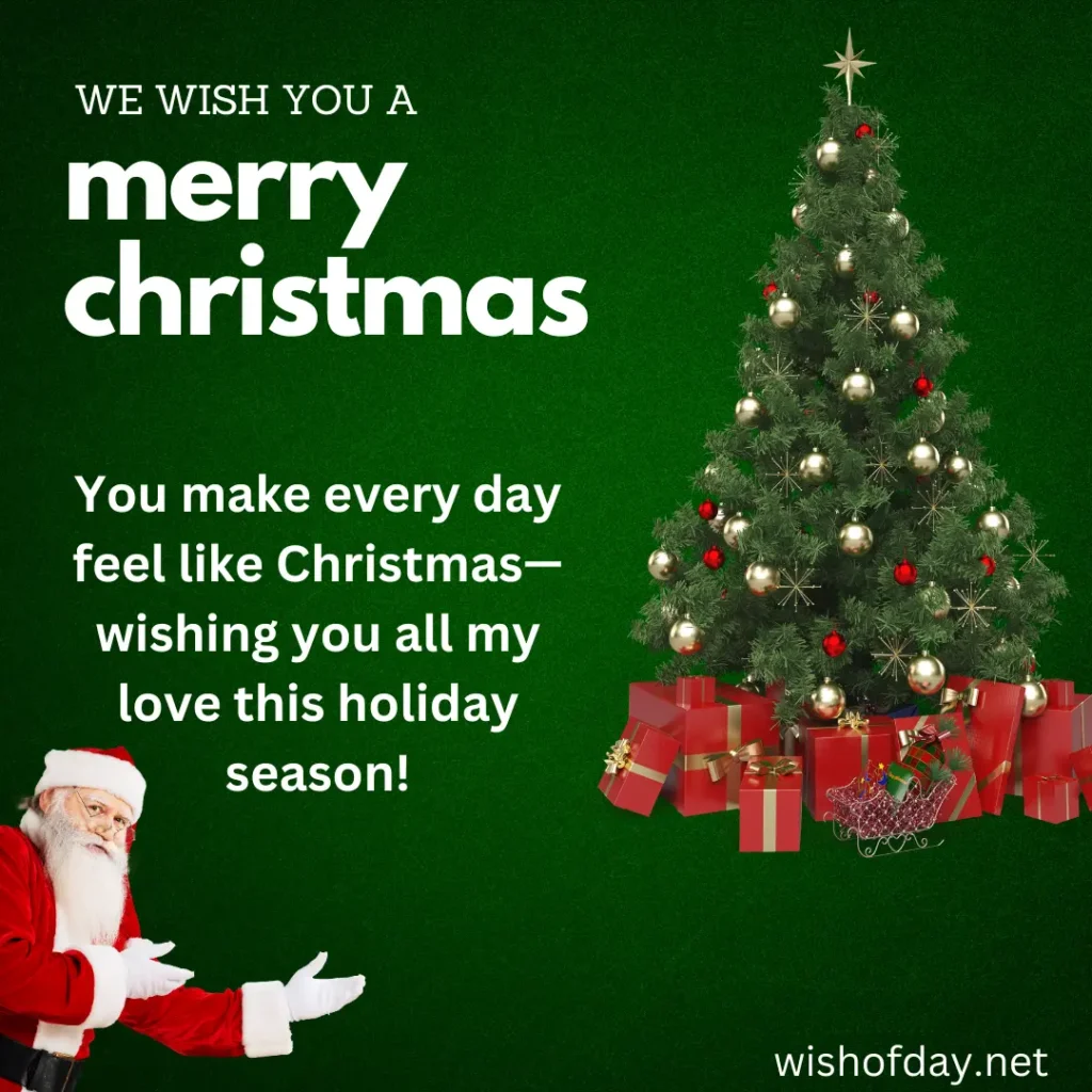 Wishes for Merry Christmas Greetings to Boyfriend