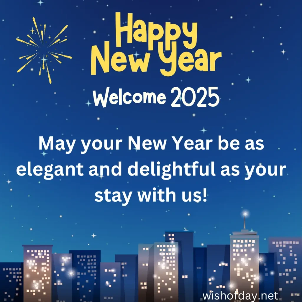 happy new year wishes for hotel guests